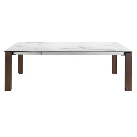 Раздвижной стол Angel Cerda D2058BA/1095, 180-235х90 см, белая керамика, орех