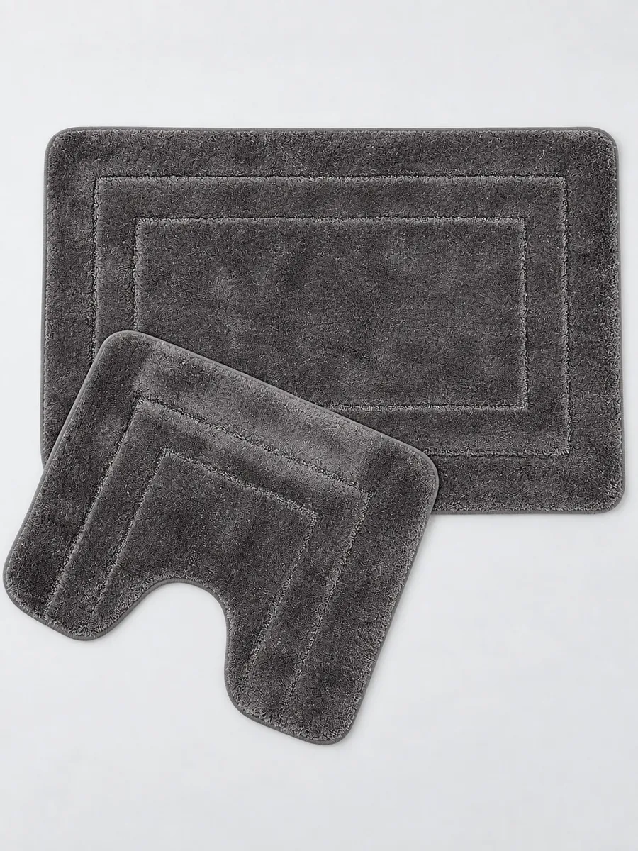 Коврик для в/к Zalel Exclusion 60x100+50*60 dark grey 1/12 (BLUE)