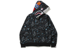 A Bathing Ape Space Camo Shark Full Zip Double Худи черный