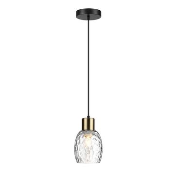Подвесной светильник 1*Е27 6562/1A чёрный/золотой/прозрачный Ice Lumion