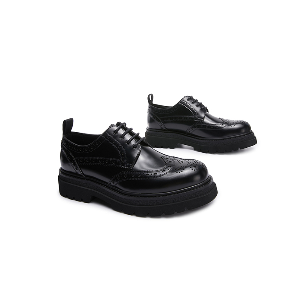 MARINO FABIANI Cow Leather Dress Shoes Men"s Black