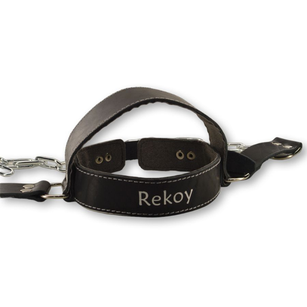 Тренажер для шеи упряжь из натуральной кожи ReKoy FG047