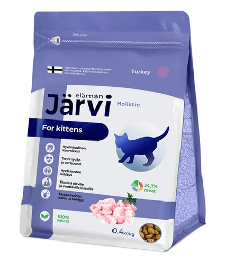 Jarvi сухой корм для котят, беременных и кормящих кошек индейка, 400 г