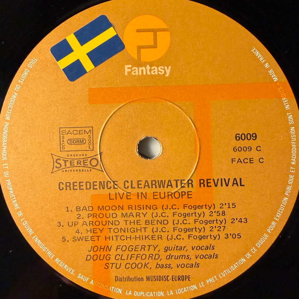 Creedence Clearwater Revival - Live In Europe 2LP (Франция 1973г.)
