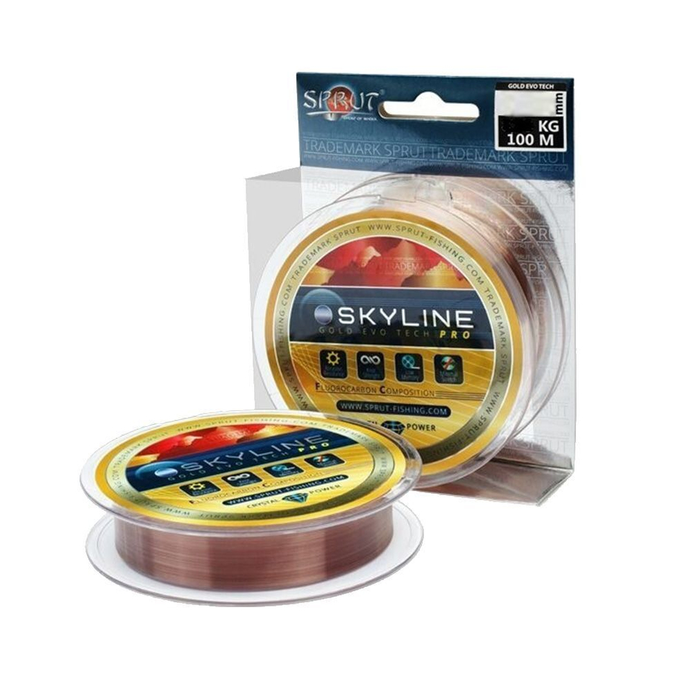 Леска для рыбалки Sprut SKYLINE EvoTech PRO Gold (0,505mm/100m), 1 штука