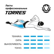 Ласты для бассейна профессиональные TORRES X1, SWF042405BL, р. EU 44-45 (XL), черно-оранжевый