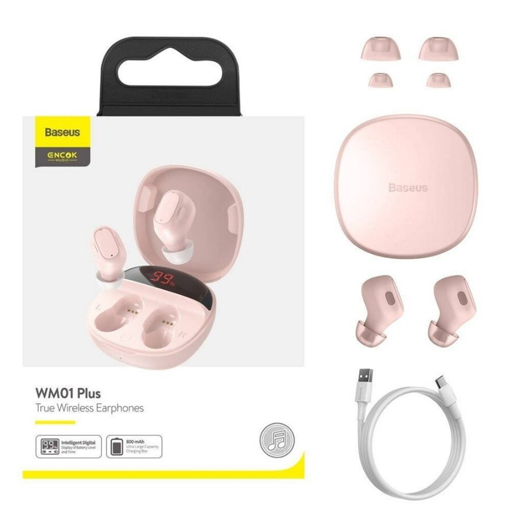Беспроводные наушники Baseus Encok True Wireless Earphones WM01 Plus (NGWM01P-04) Pink