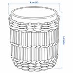 Подсвечник IKEA SLIPPRIG (СЛИППРИГ), Стеклянный с соломенным декором