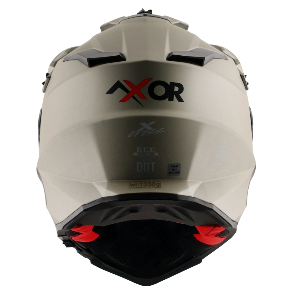 Шлем AXOR X-CROSS DUAL VISOR NR, с визором, цвет никель (XL)