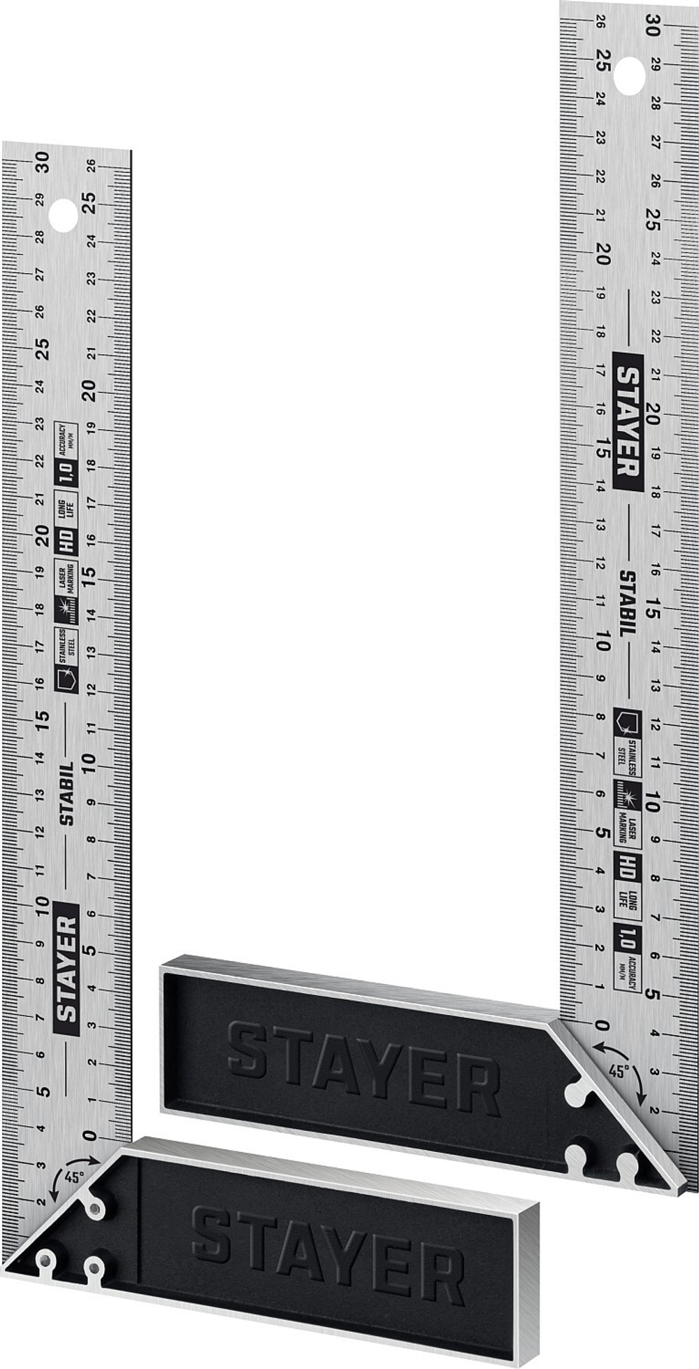 STAYER 300 мм, столярный угольник, Professional (3431-30)