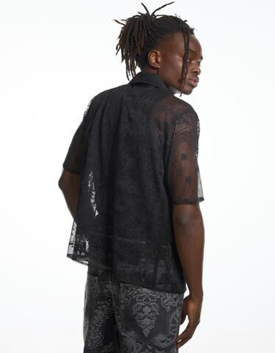 Женская кружевная рубашка с короткими рукавами ARIES X BERSHKA - BERSHKA