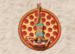 Покрывало пляжное pizza