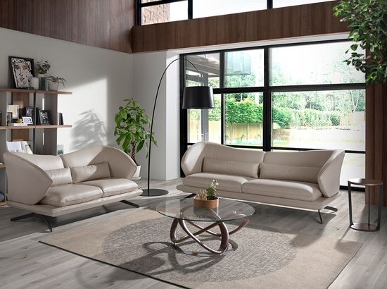 Диван 2-х местный 6145/KF2157-2P-M5652 Angel Cerda кожаный с декоративными подушками