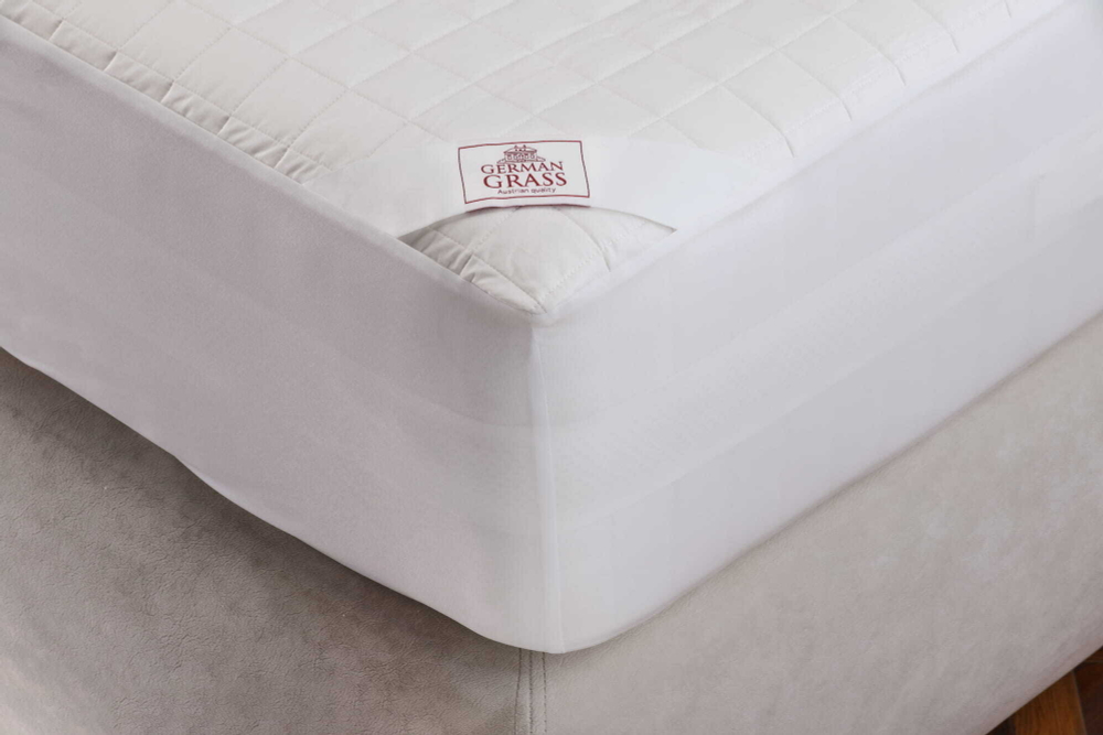Наматрасник непромокаемый на резинке 180х200х40 German Grass Драйсо Белый (Mattress Cotton Drysoft)