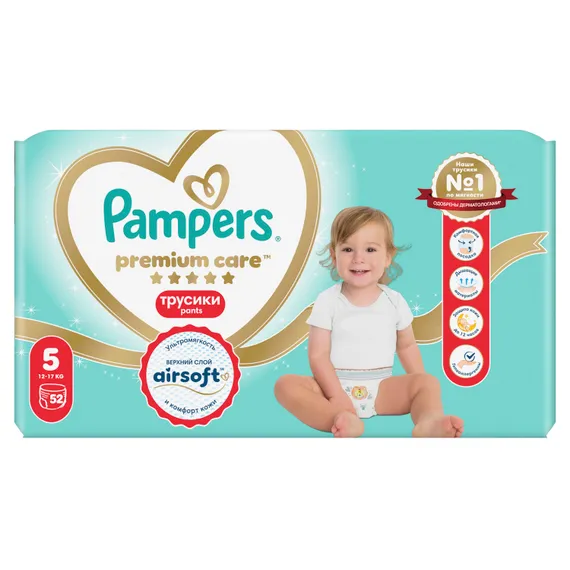Трусики Pampers Premium Care 5 (12-17 кг) 52 шт.