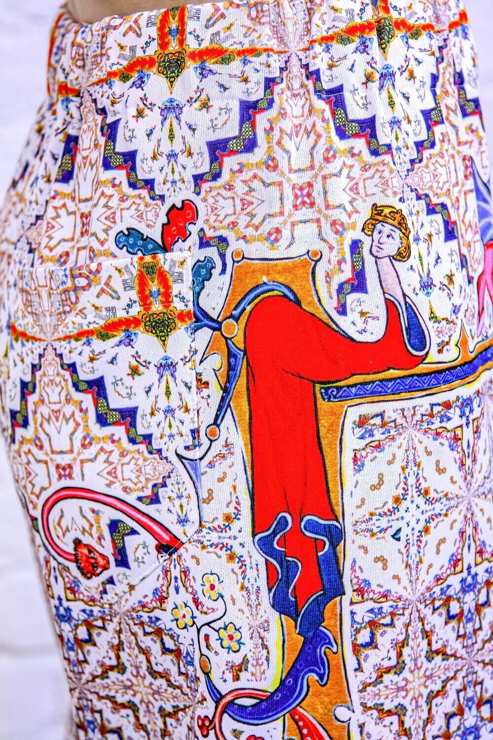 Комплект (зип худи и брюки) "Лабиринт", по мотивам Псалтири Латтрелла (Luttrell Psalter) и средневековых буквиц