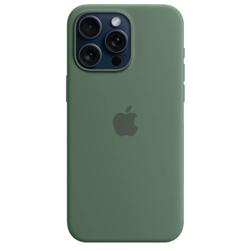 Силиконовый чехол с поддержкой MagSafe Apple Silicone Case для iPhone 15 Pro Max, Cypress (Кипарис)