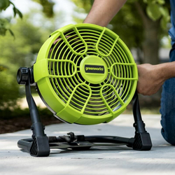 Вентилятор с гибридным питанием Greenworks G24FAN 3503407 24V/110-240V 25.4 см, 14.2 м/мин, без аккумулятора и зарядного устройства, арт. 3503407