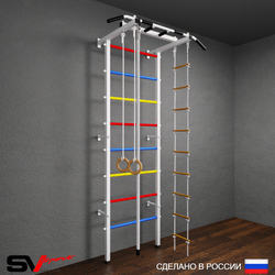 чШведская стенка Sv Pro 801 (Турник Pro/Канат/Кольца/Лестница)
