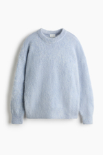 Джемпер оверсайз из мохера — круглый вырез - H&M