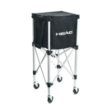 Корзина для теннисных мячей HEAD TT7003, на 125 мячей,с сумкой-переноской, складная, металл, черный