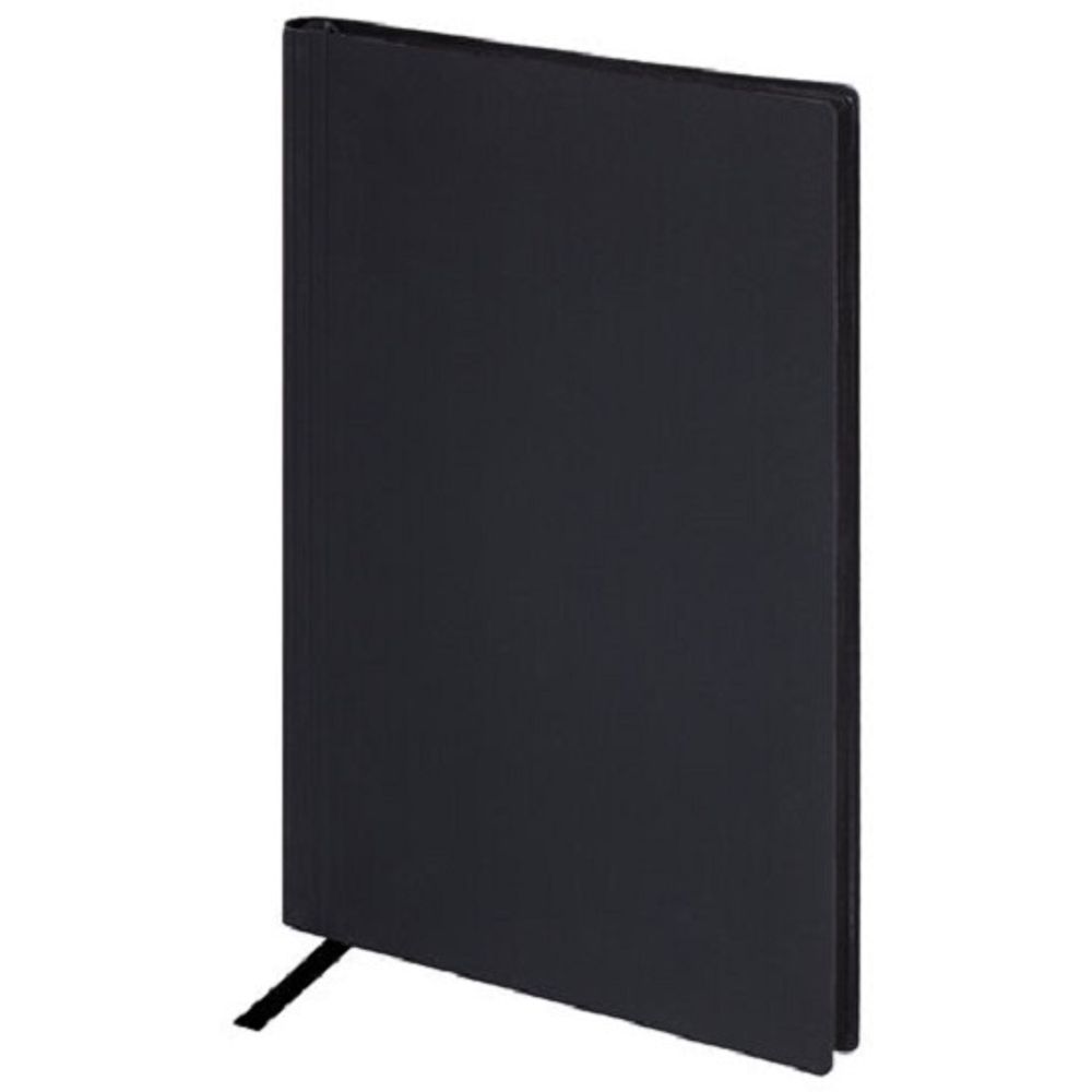 Записная книжка А5, 80л, обл. лайт, под кожу, Brauberg Personal, черный