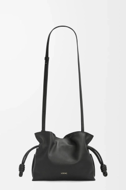 Loewe Мини-клатч Flamenco из телячьей кожи наппа, черный
