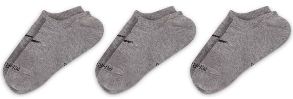 Теннисные носки Nike Everyday Plus Cushioned Training Footie Socks 3P - серый