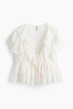Шифоновая блуза с оборками - H&M