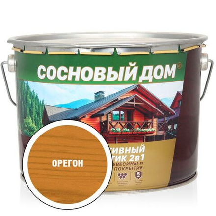 Антисептик декоративный для древесины СОСНОВЫЙ ДОМ ореховое дерево (9л)