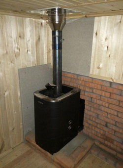 Банная печь TMF Гейзер 2014 Carbon Витра ЗК Антрацит
