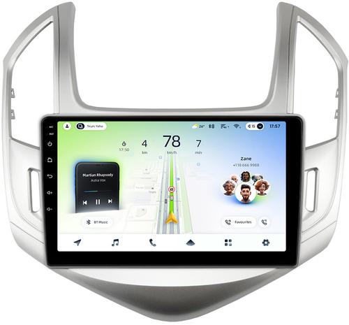 Магнитола для Chevrolet Cruze 1 2012-2015 (рамка серебро) - Teyes CC4L монитор 9" IPS, Android 14, Быстрая, Snapdragon 662, CarPlay, 4G SIM-слот