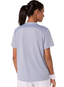 Женская теннисная футболка Asics Court Short Sleeve - grey blue