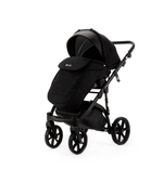 Детская универсальная коляска Adamex NOLA Natura CARBON-11 (2в1) - Черная ткань, Черная экокожи