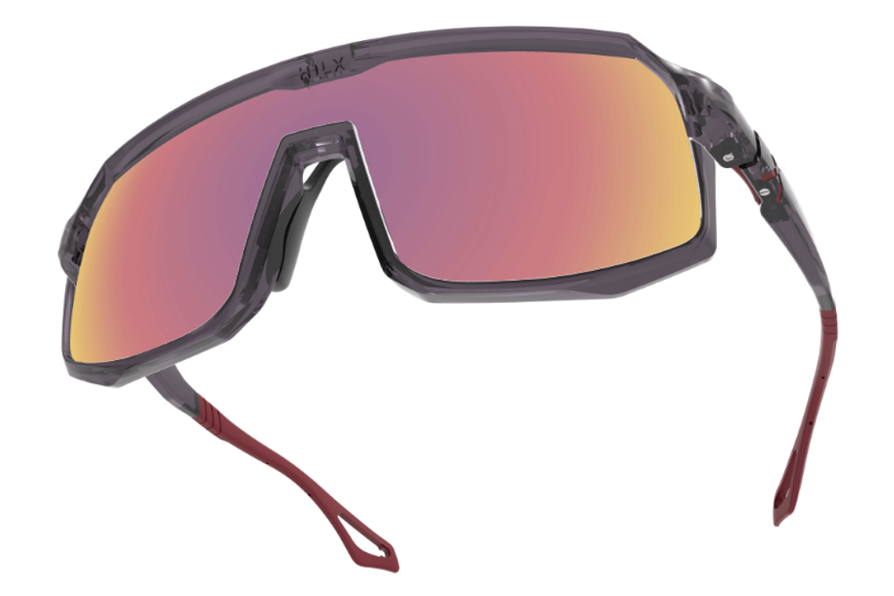 Спортивные очки HILX Inferno Shiny Crystal Dark Grey / Red Lens