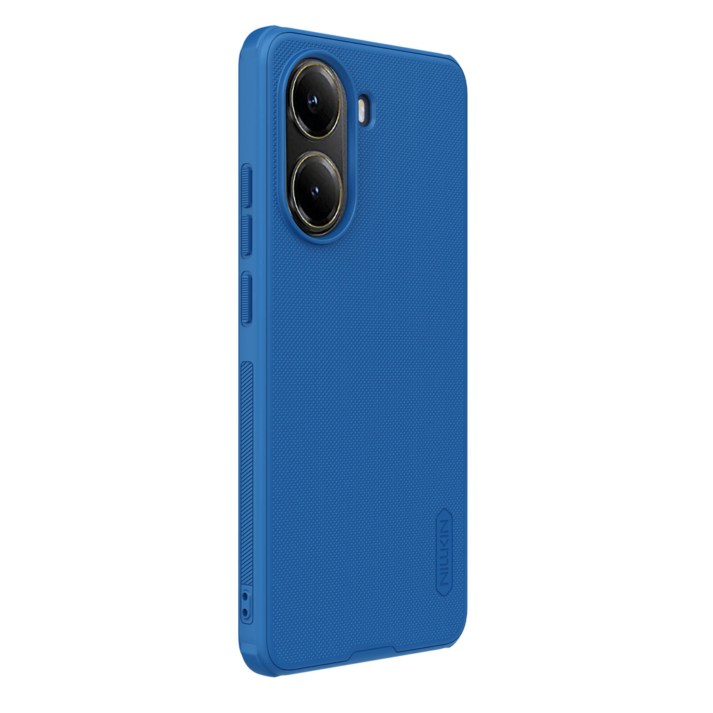 Усиленный защитный чехол синего цвета от Nillkin для Xiaomi Poco X7 Pro, серия Super Frosted Shield Pro