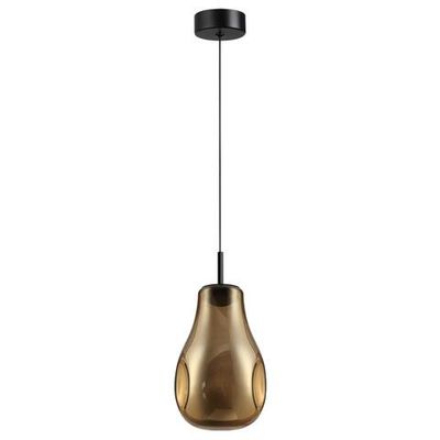 5098/4LA PENDANT ODL25 365 черный/золотой/металл/стекло Подвес LED 4W 4000K 388Лм NAVE