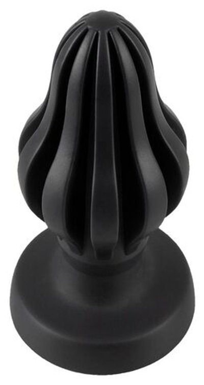 Черная анальная пробка Super Soft Butt Plug - 11,1 см. (Цвет: черный)