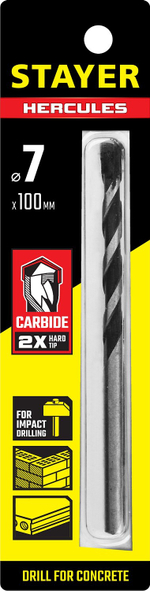 STAYER Hercules, 7 x 100 мм, cверло по бетону, Professional (2915-100-07)