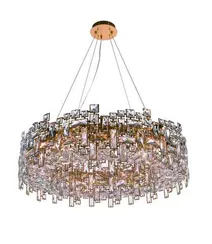 Люстра подвесная NewRgy 6055E/12A GOLD+CLEAR, 12×40 Вт, золотая и прозрачная