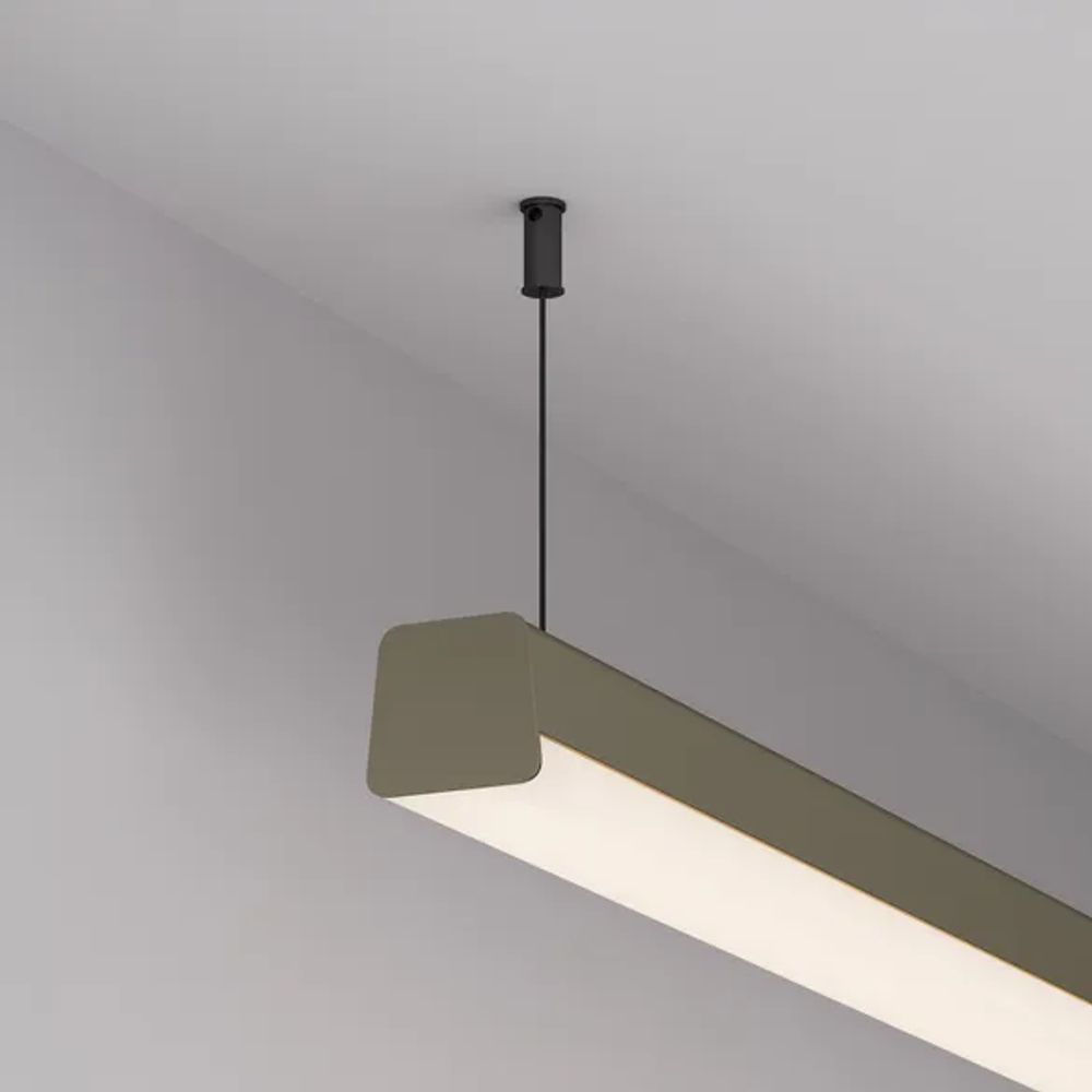 Профиль с экраном LINE-D-3734-2000 TETRA OLIVE GREY+OPAL (Arlight, Алюминий) 055098