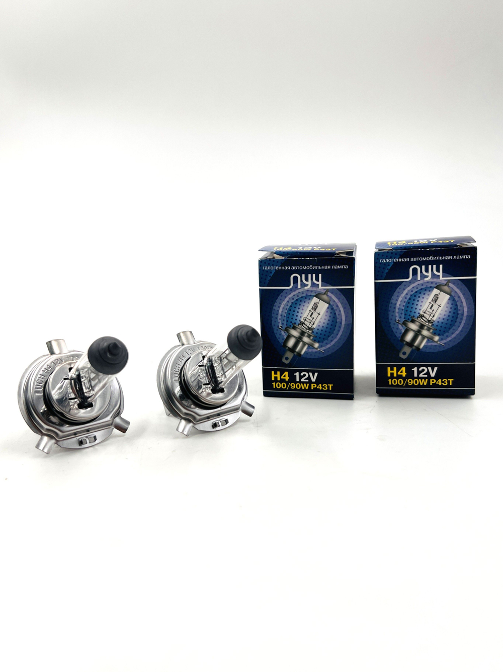 Лампа H4 галогенная 12V 100/90W Луч комплект 2шт
