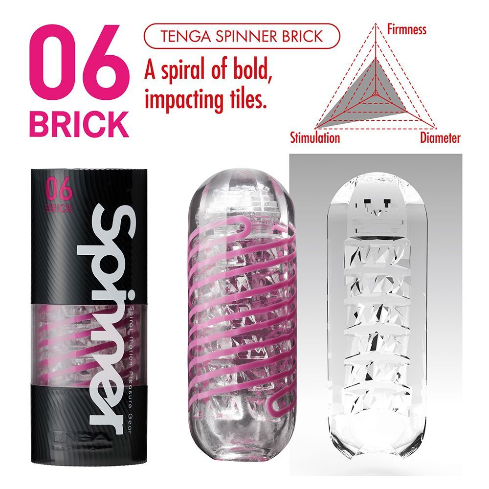 Мастурбатор SPINNER Brick (Цвет: розовый)