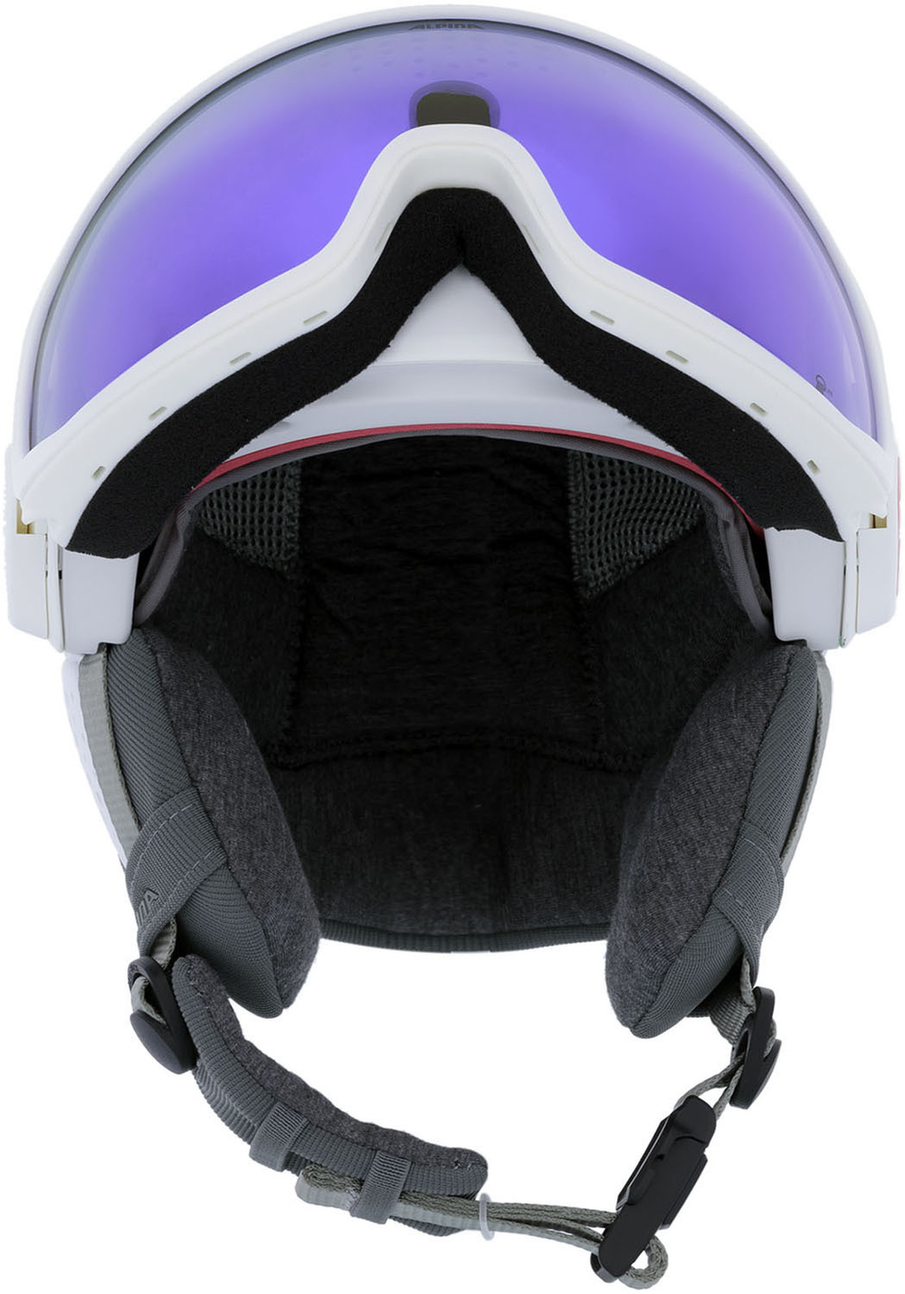 Шлем с визором ALPINA Alto Q-Lite White Matt (Blue Revo) (см:55-59)