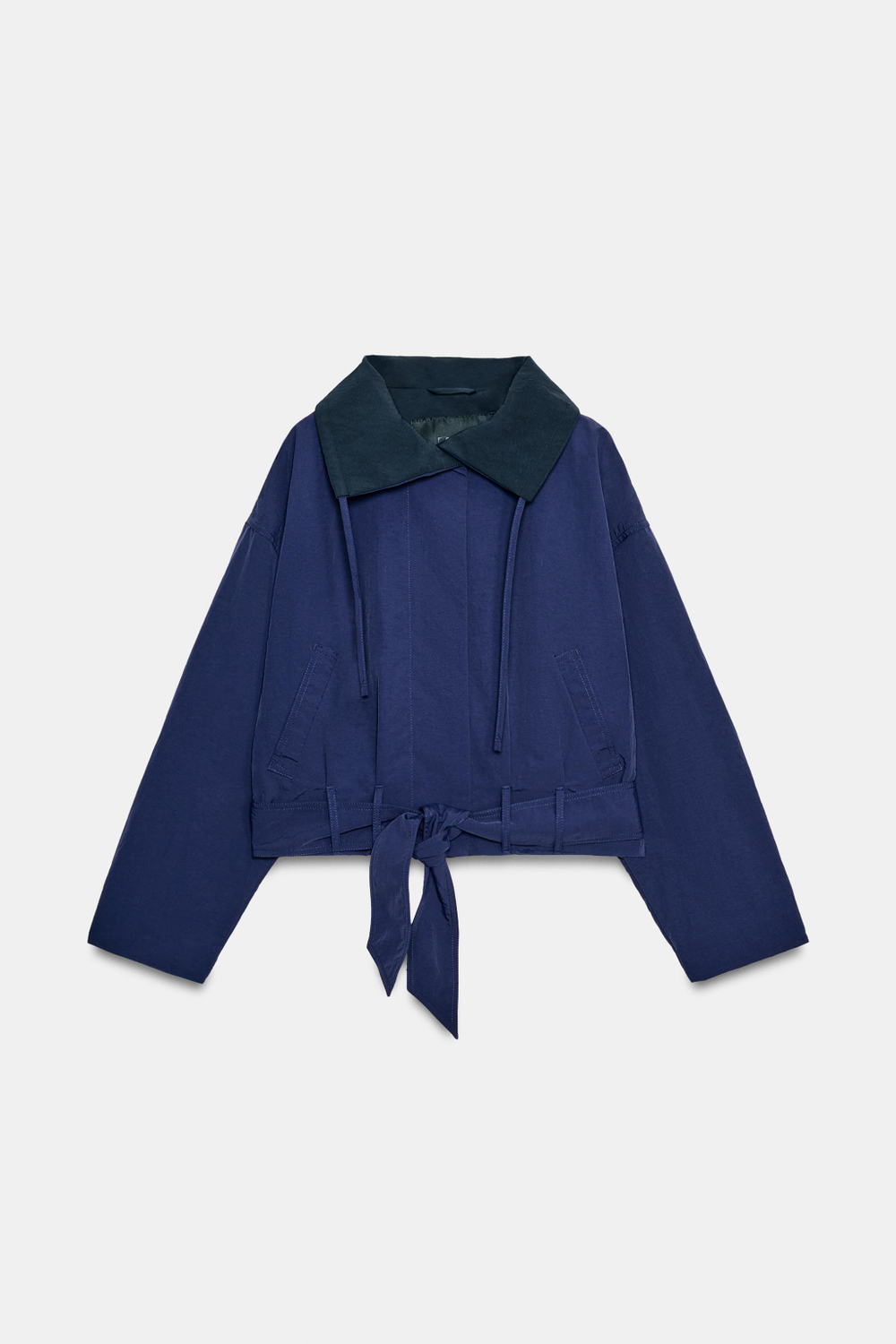 УКОРОЧЕННАЯ КУРТКА С ПОЯСОМ — ZW COLLECTION — ZARA
