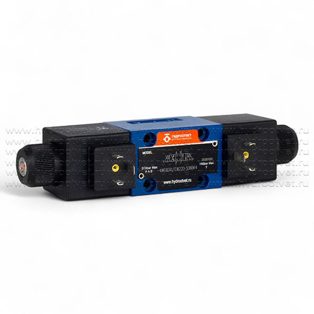 4WE6E61/CW220-50N9K4 - Гидрораспределитель золотниковый Ду 6 с электроуправлением, схема E (44), электроуправление W230, возврат - пружинный 4WE6E61/CW220-50N9K4 - Гидрораспределитель золотниковый Ду 6 с электроуправлением, схема E (44), электроуправление W230, возврат - пружинный