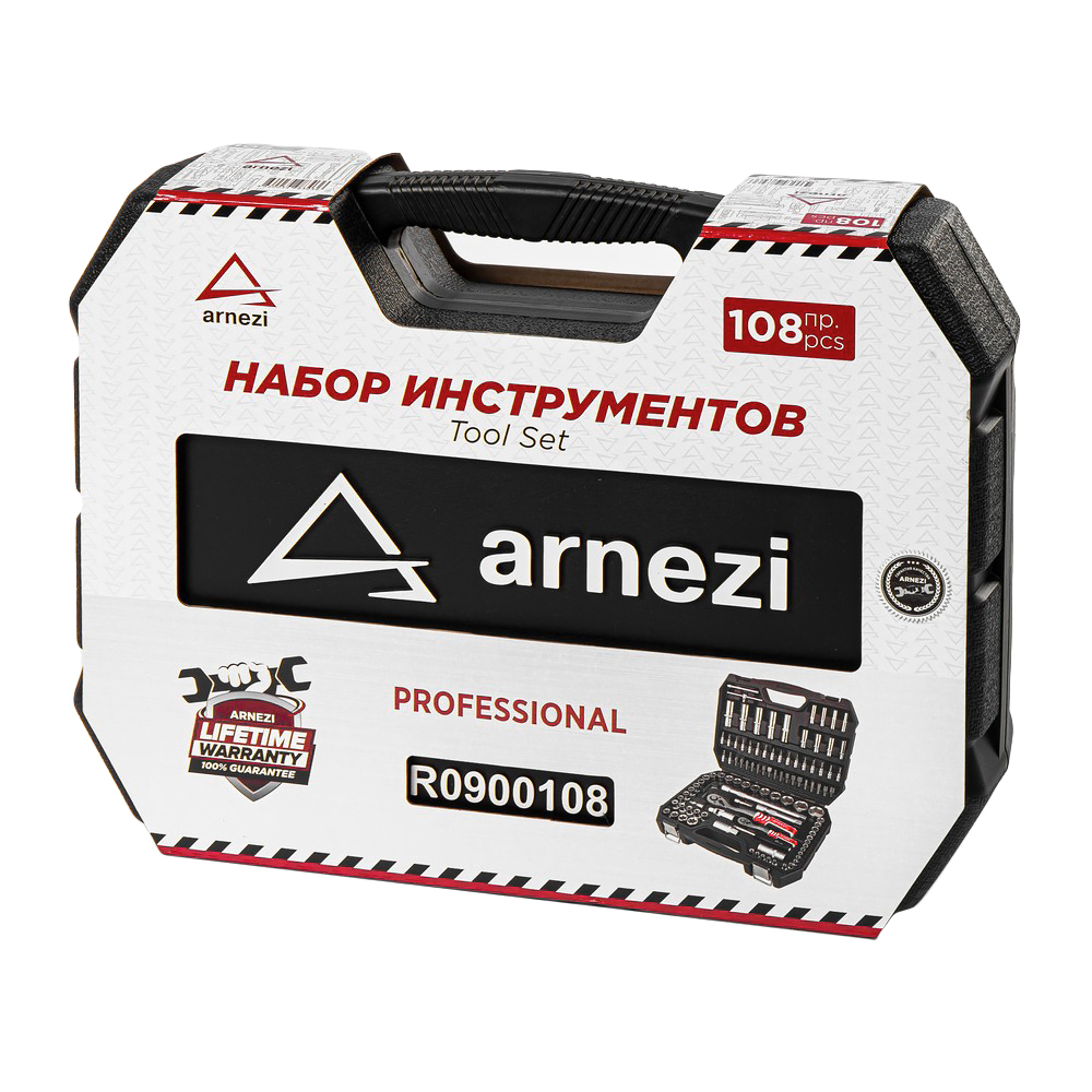 Набор инструментов 108 пр. 1/4"DR, 1/2"DR ARNEZI R0900108