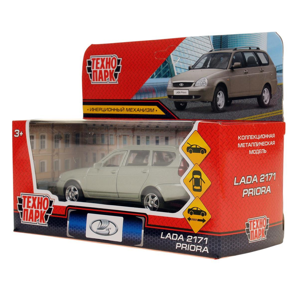 Модель ин. мет. "Lada 2171 Priora" 12см, открыв. двери, багажн. бежевый PRIORAWAG-12-BN (Технопарк)