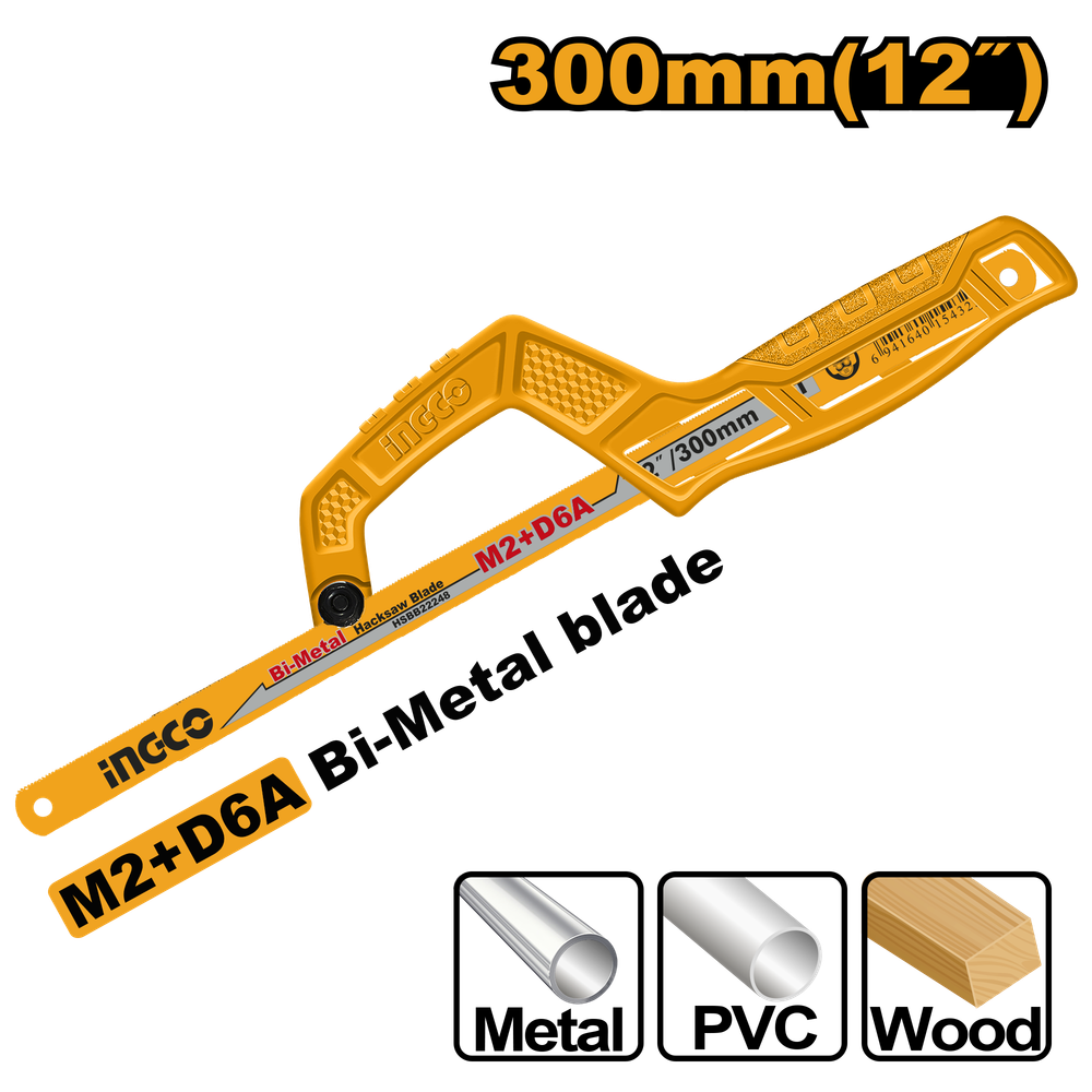 Ножовка мини по металлу INGCO MHHF1504 220 мм Ножовка мини по металлу INGCO MHHF1504 220 мм