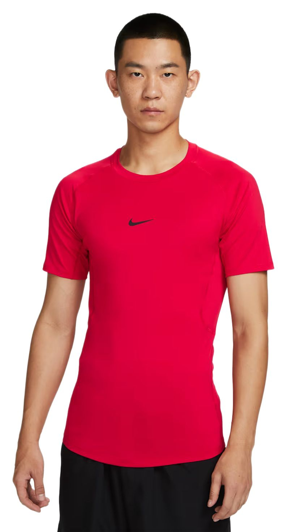 Термобелье Nike Pro Dri-FIT Tight Short-Sleeve Fitness - university red/black